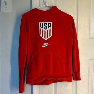 Nike Red Hoodie with USA Emblem